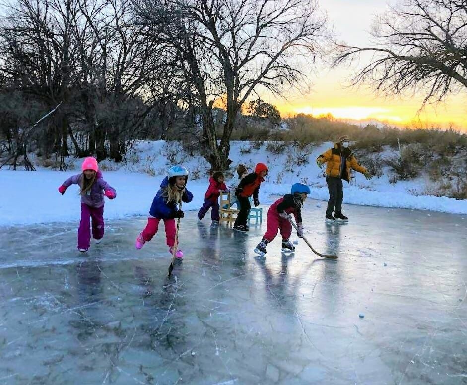 Ice skating near Salida